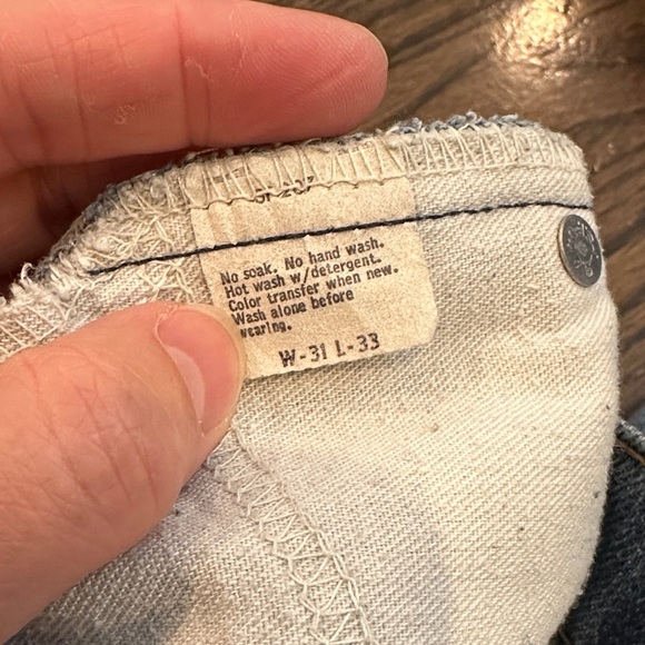 VINTAGE LEVI’S Orange Tab 1980’s Bootcut Jeans Size W31 L33 - Picture 7 of 12